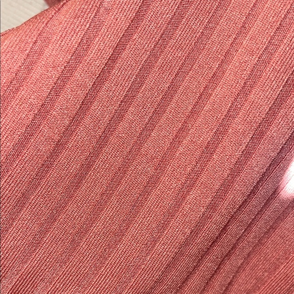 FLOUNCE Club Long Sleeve Ribbed Dress in Rose - Picture 3 of 4